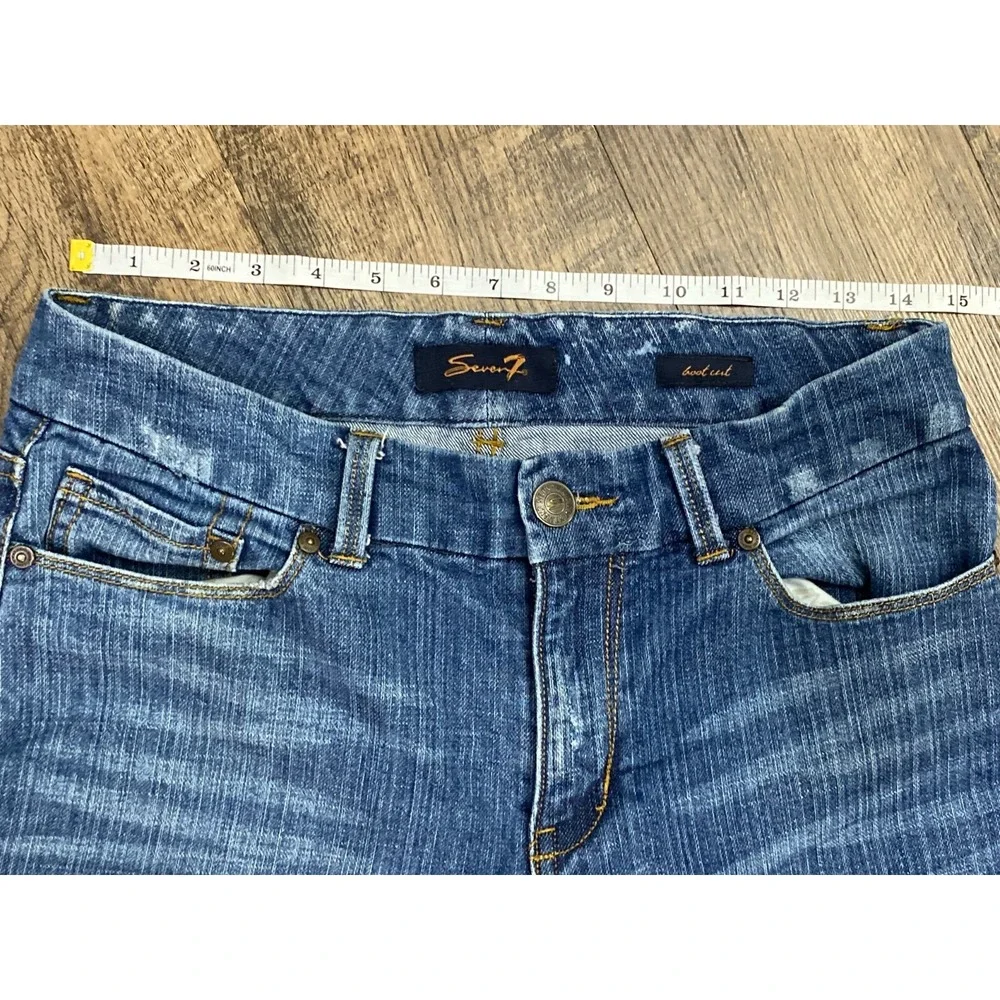 Seven 7 Women's Blue Bootcut Jeans Low Rise Light Wash Sz8‎ Denim Light